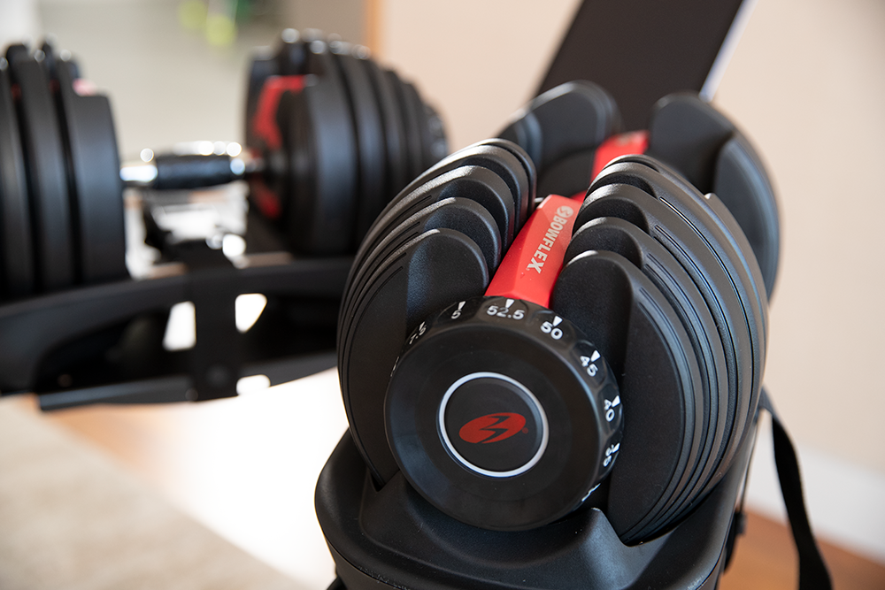 Bowflex selecttech 552 adjustable dumbbells stand best sale