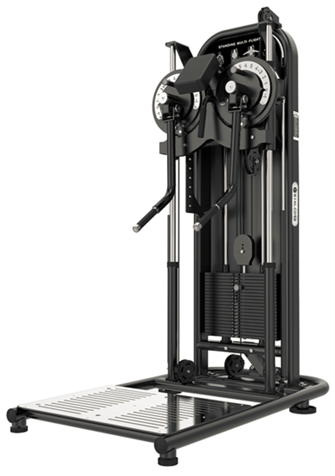 SKELCORE PRO STANDING LATERAL RAISE PIN LOAD MACHINE