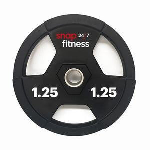 Snap Fitness 1.25Kg Urethane Olympic Plate - White Logo