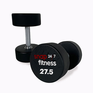 Snap Fitness 27.5kg Urethane Moulded DB - White Logo