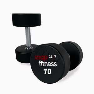 Snap Fitness 70kg Urethane Moulded DB - White Logo
