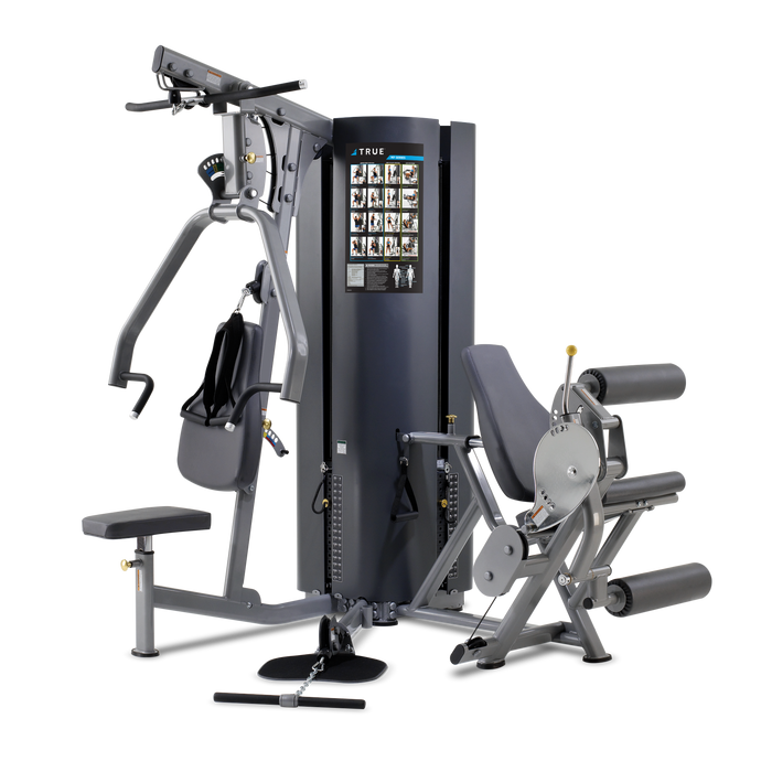 True Multi - 2 Stack, 3 Stations - Upper Body, Leg Ext/Curl, Low Swivel Pulley