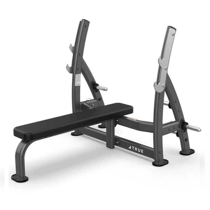 True Fitness XFW Supine Press Bench with plate holders Charcoal