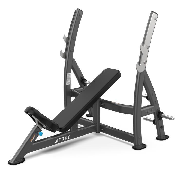True Fitness XFW Incline Press Bench with plate holders Charcoal